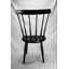 Chaise d'appoint à dossier Windsor en bois massif noir