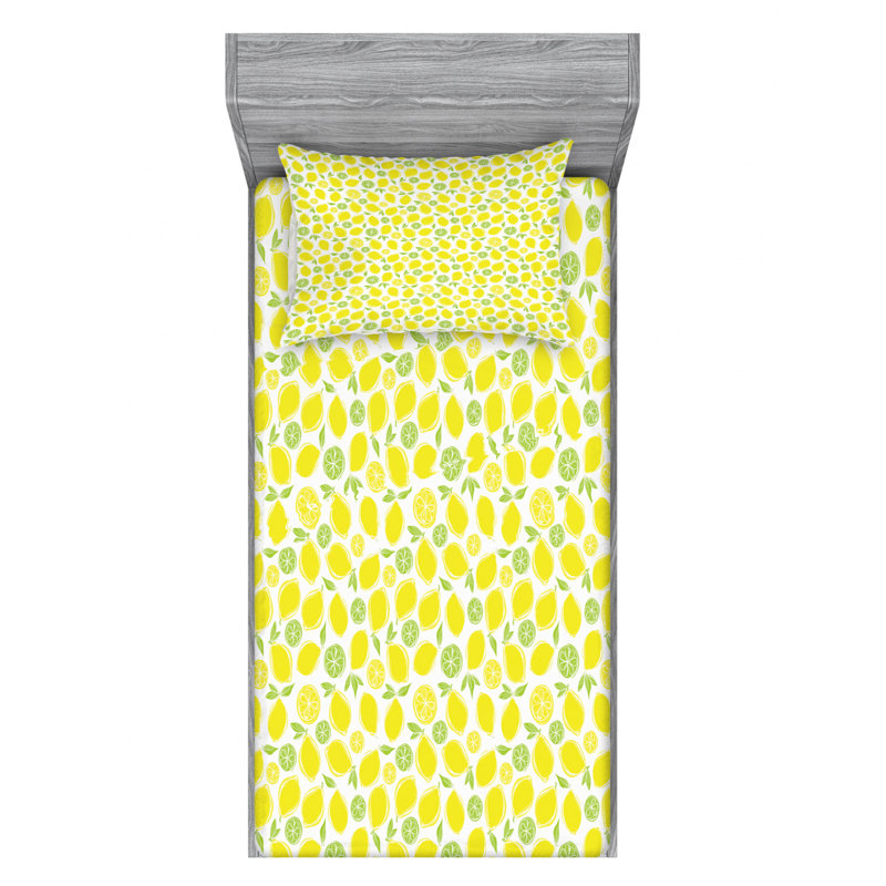 Microfiber Patterned Sheet Set, Twin XL Sheet Set + Fitted Sheet + 1 Pillowcase