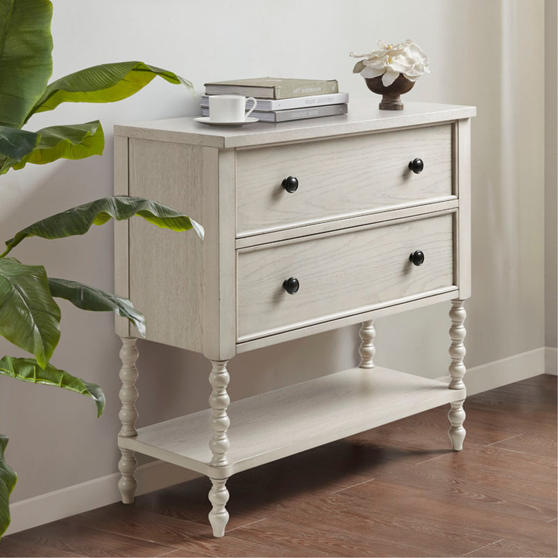 Commode décorative 2 tiroirs, Naturel