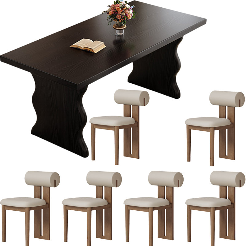 Ensemble de salle à manger Black Wood, H 29,9 po x L 70,9 po x l 30,7 po