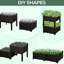 Lit de jardin surélevé avec pieds, jardinière à arrosage automatique. Gris, pour les plantes en croissance. Polypropylène, auto-vidange, petit espace adapté, 2 pièces. Couleur grise, fleurs, herbes, légumes. Polypropylène