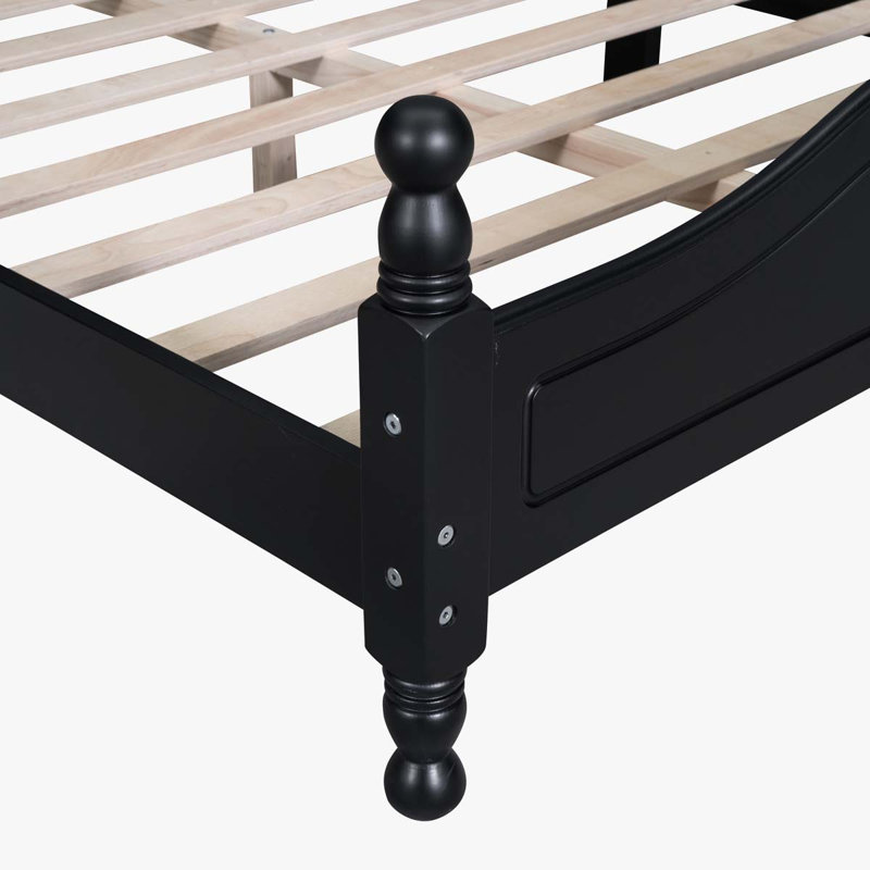 Mariacamila Bed, Black 1, Full