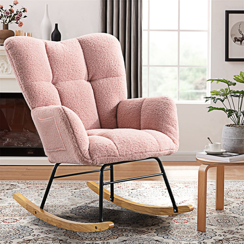 Chaise berçante, Ourson rose