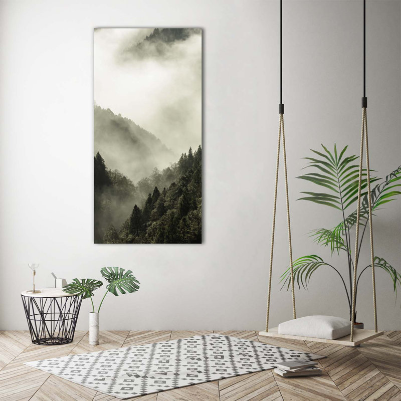Fog Over The Forest - Wrapped Canvas Print