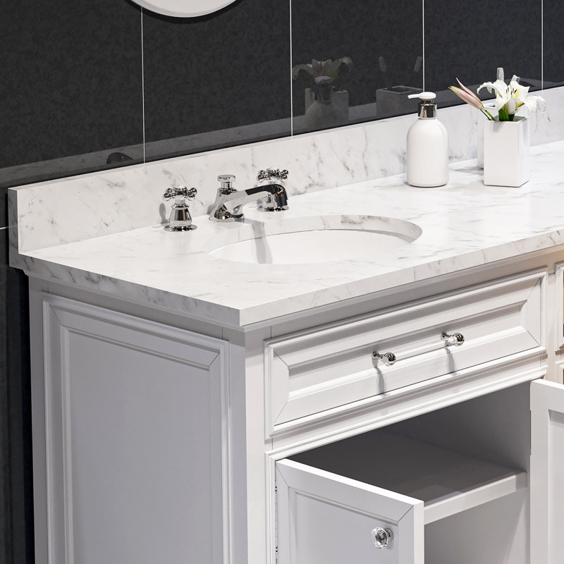 Derby 72'' W Double Vanity, Pure White, 72"