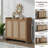 Chada 30 Pair Rattan Shoe Storage Cabinet With 3 Doors And Adjustable Shelves-1952427155