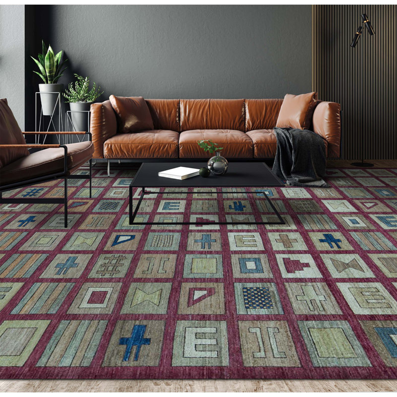 Pakistan Gabeh Wool Patchwork Area Rug