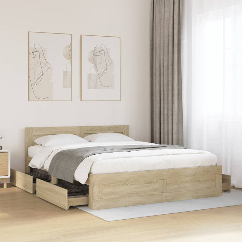 Storage Bed, Sonoma Oak, Kingsize (5')
