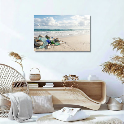 Beach Glass Canvas Wall Art Set Of 1