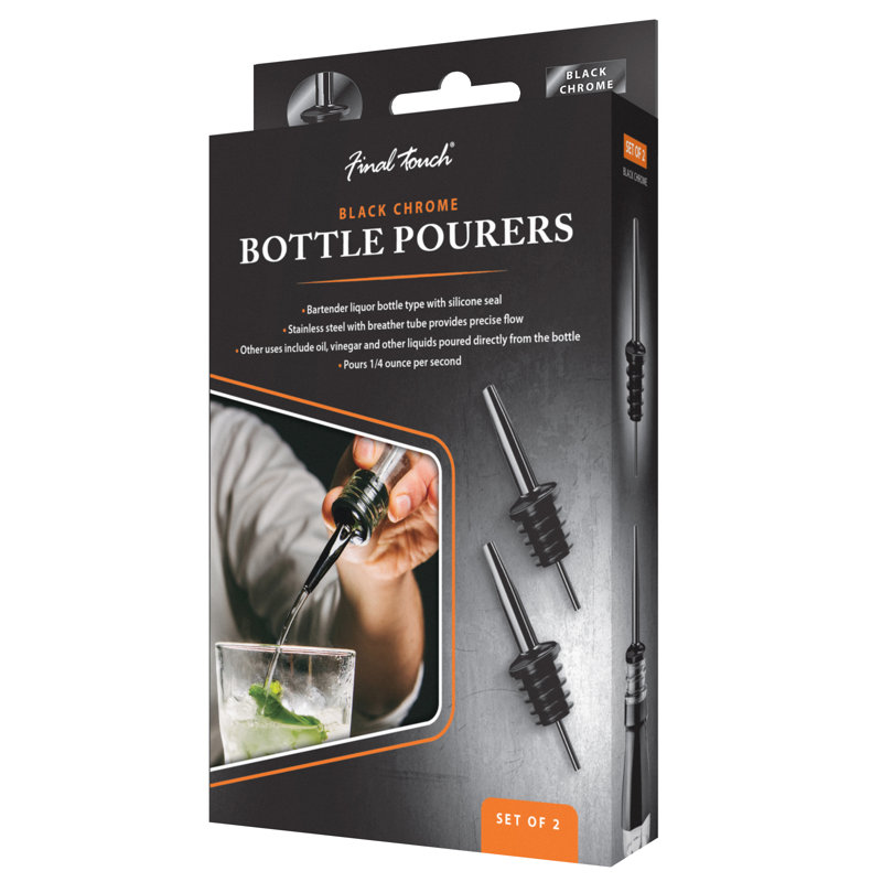 Stainless Steel Wine Pourer, Black