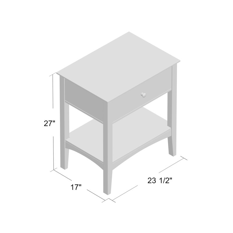 Antonios 23.75'' W Solid Wood Nightstand