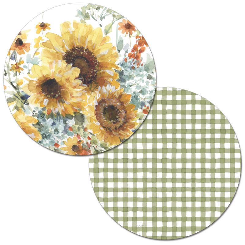 Ensemble de 4 napperons en plastique CounterArt Sunflowers Forever