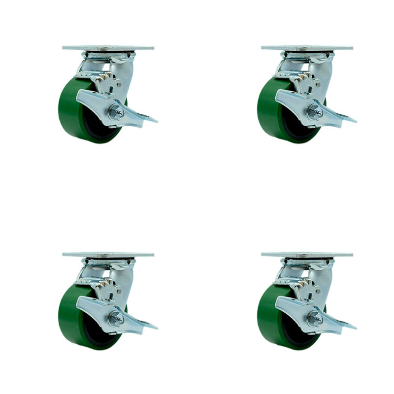 Polyuréthane sur roulettes en fonte