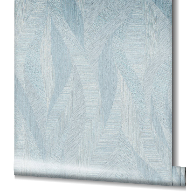 Evelina 10.05m x 70cm Textured Matte Finish Wallpaper Roll, Blue
