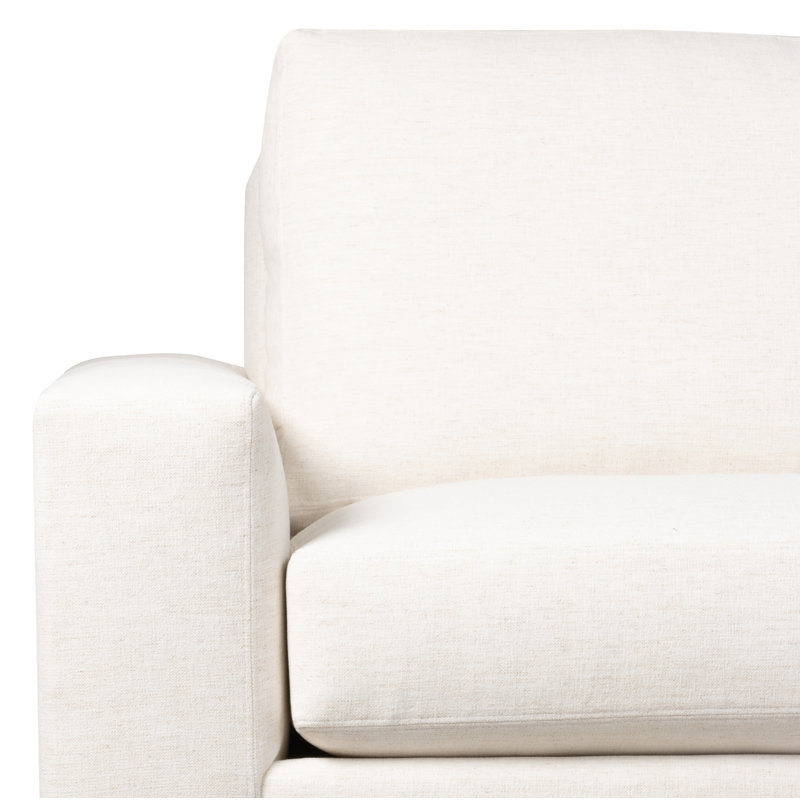 Canapé modulaire à méridienne 2 pièces 115 po Jonie, Orienté à gauche (vu de face), Chenille Crypton® neige Nomad