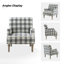 Fauteuil rembourré de 28,7 po de largeur avec pieds en bois massif et garniture cloutée Ariana-1830636485