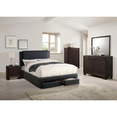 Upholstered 4 Piece Bedroom Set -  Red Barrel StudioÂ®, 518700DAEB3B4A2AA63FD372E8DAA3B8