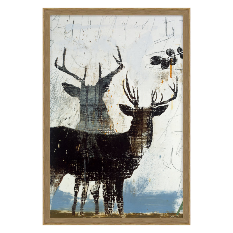 Cervidae II Print by Atkinson, Patrick, Oak Single Picture Framed