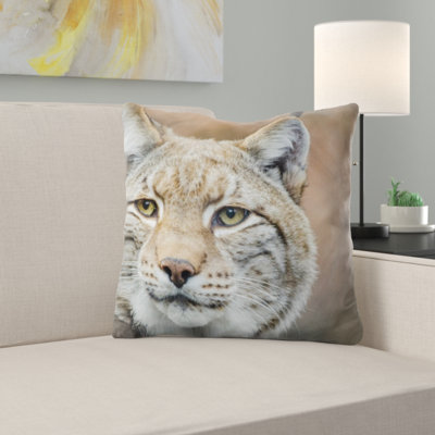 Coussin en jeté lynx