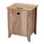 Table de chevet avec tiroir et tablette Farmhouse, station de charge USB, brun clair