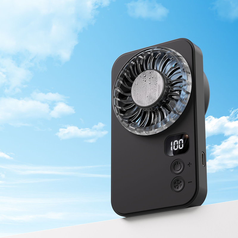 Ventilateur de bureau à affichage numérique kbndieu, Dark Gray