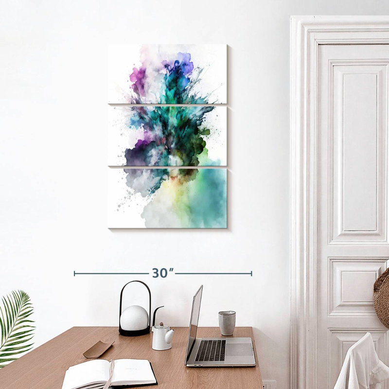 Avery Green Smoke Splash, 32" H x 20" W