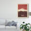 «Philadelphia Pennsylvania Skyline Red II», impression sur toile tendue-217501879