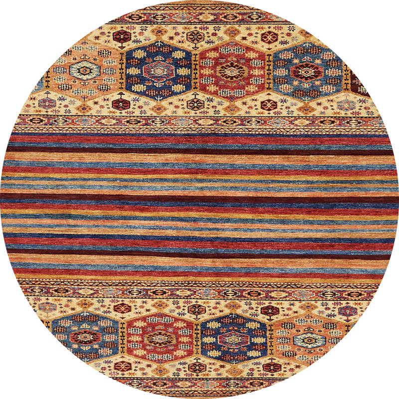 Tapis abstrait moderne 605, Rond 7 pi