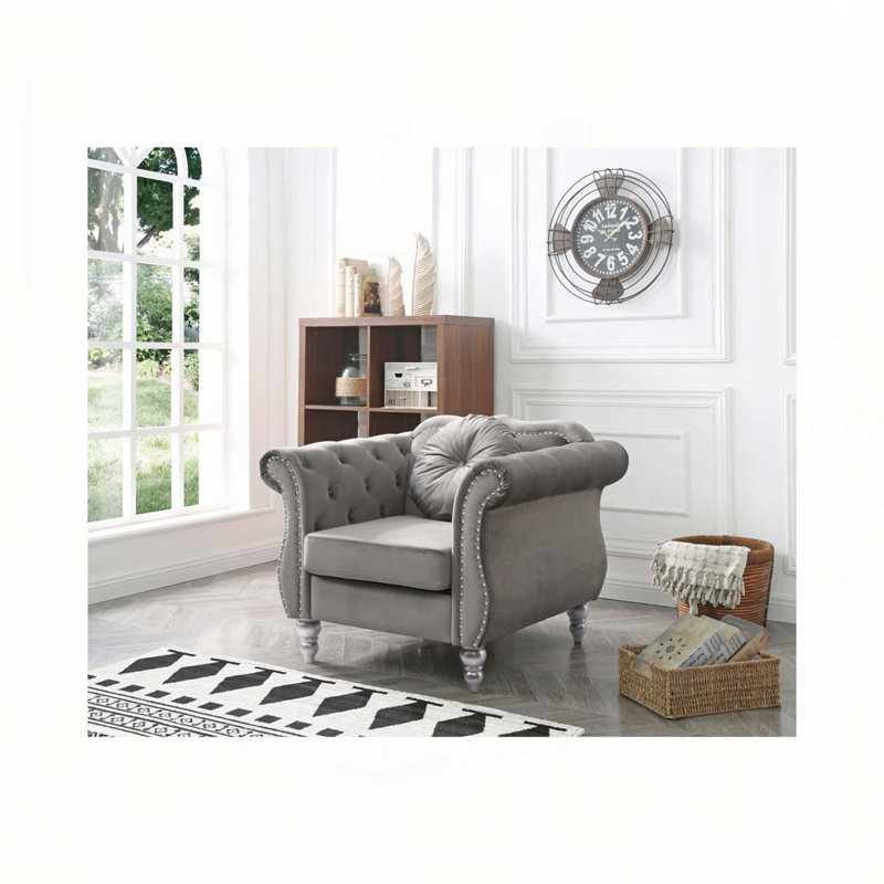 Stylish Dark Grey Transitional Chair