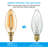 4.5 Watt (40W Eqv), B11 LED Bulb, Dimmable LED Filament Candle Bulb, E12/Candelabra Base, Warm White (2200K)