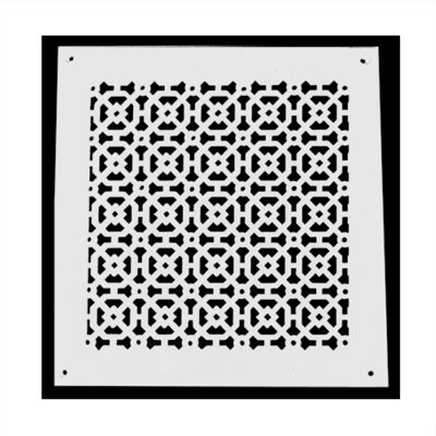 AIR RETURN 12"x12" Duct Opening | Heavy Cast Aluminum Duct Cover (14"x14" Overall) | Powder Coated