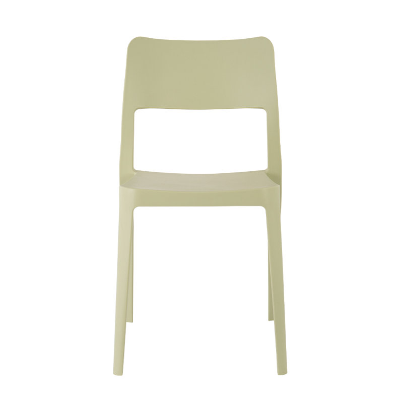 Alaycia Stacking Patio Dining Side Chair, Green