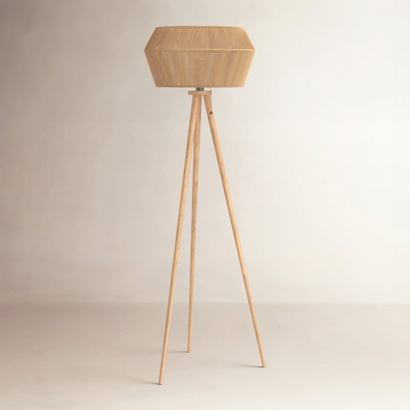 Isona 61'' Tripod Floor Lamp, Natural