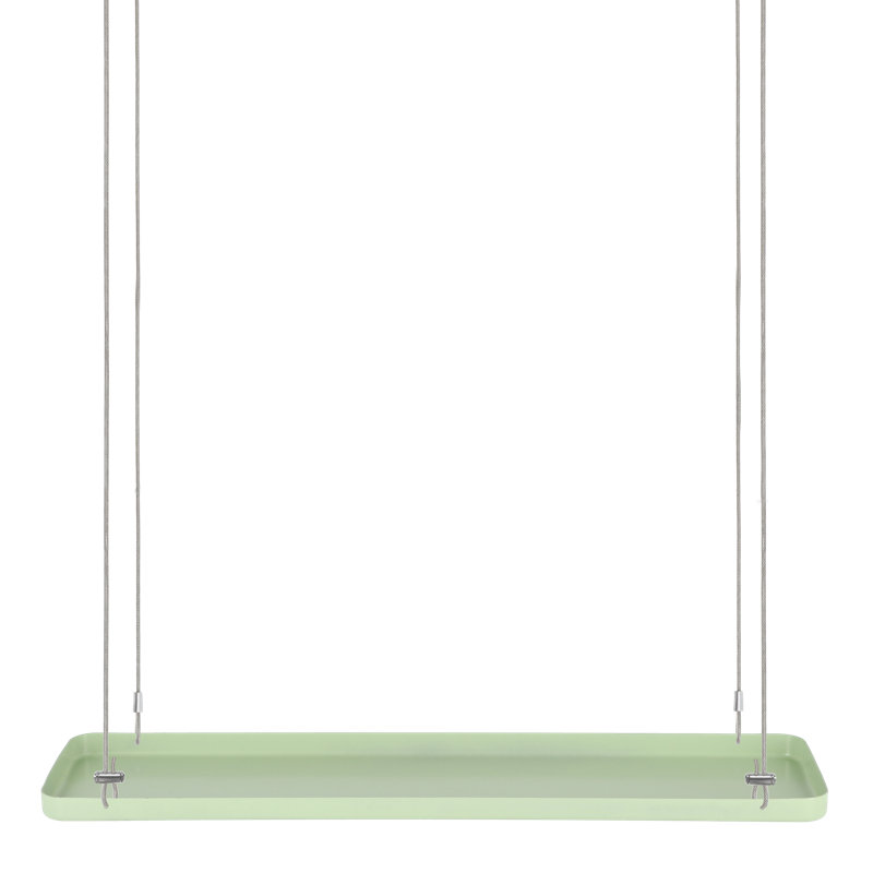 Plant Tray Hanging Rect, Green, 2.1cm H x 58cm W x 15cm D