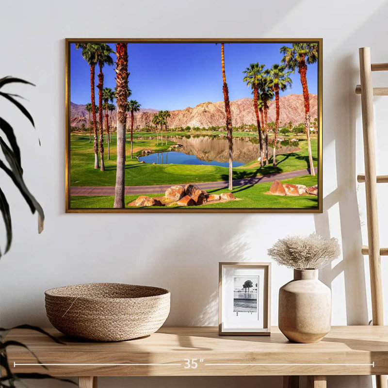 Parcours de golf La Quinta, Cadre flottant doré, 25 po x 17 po