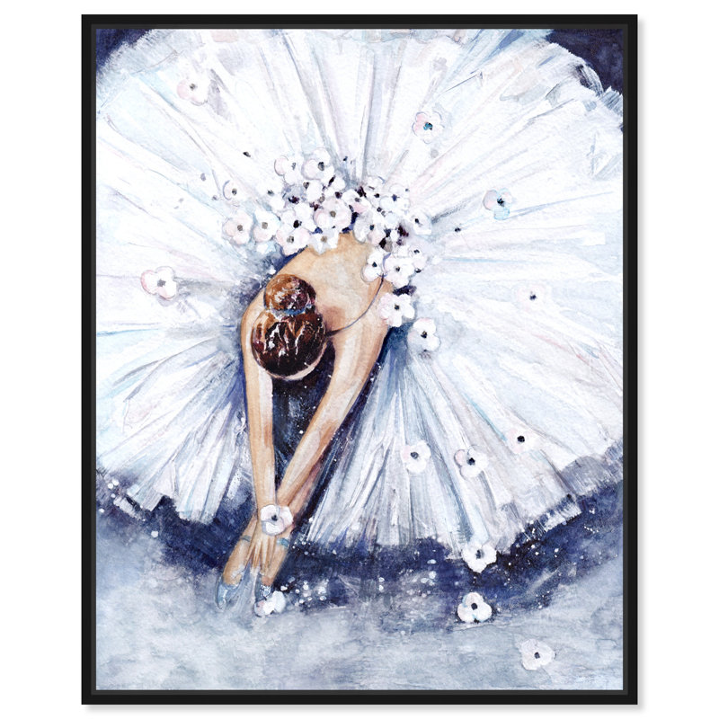 Doll Memories - Ballerina - Peinture sur toile, Cadre noir, H 36 po x l 30 po