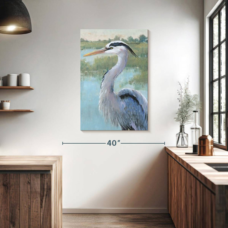 Brampt Blue Heron Portrait I, 39" H x 26" W