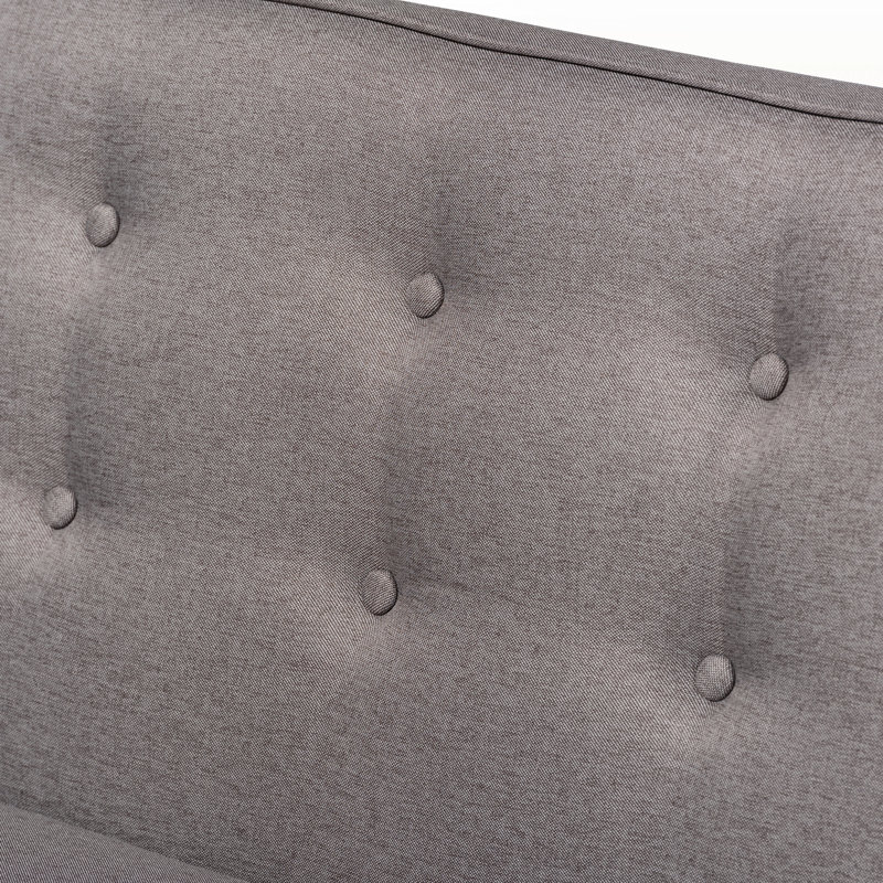 Ensemble de 2 banquettes de coin-repas en tissu gris Tomball H 31,39 po x l 53,25 po x P 26,16 po