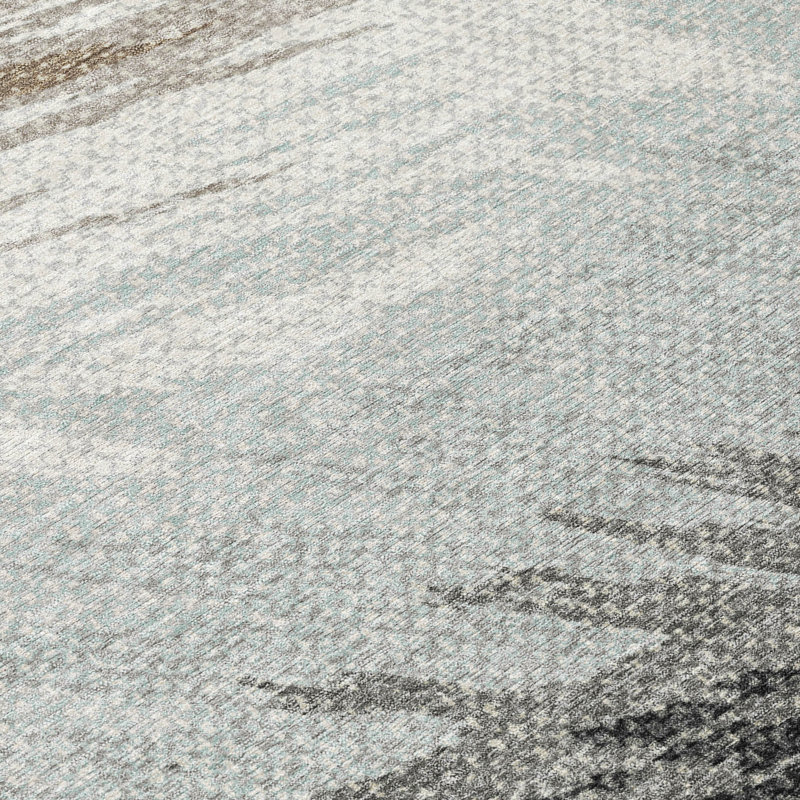 Machine Washable Indoor/Outdoor Houtz ACN2272 Stripes Rug, Rectangle 8' x 10'