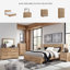 Lit plateforme avec rangement Homeira-89989579