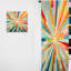 Rideau abstrait obscurcissant coloré Mid Century Century - 1 panneau coloré-107832259