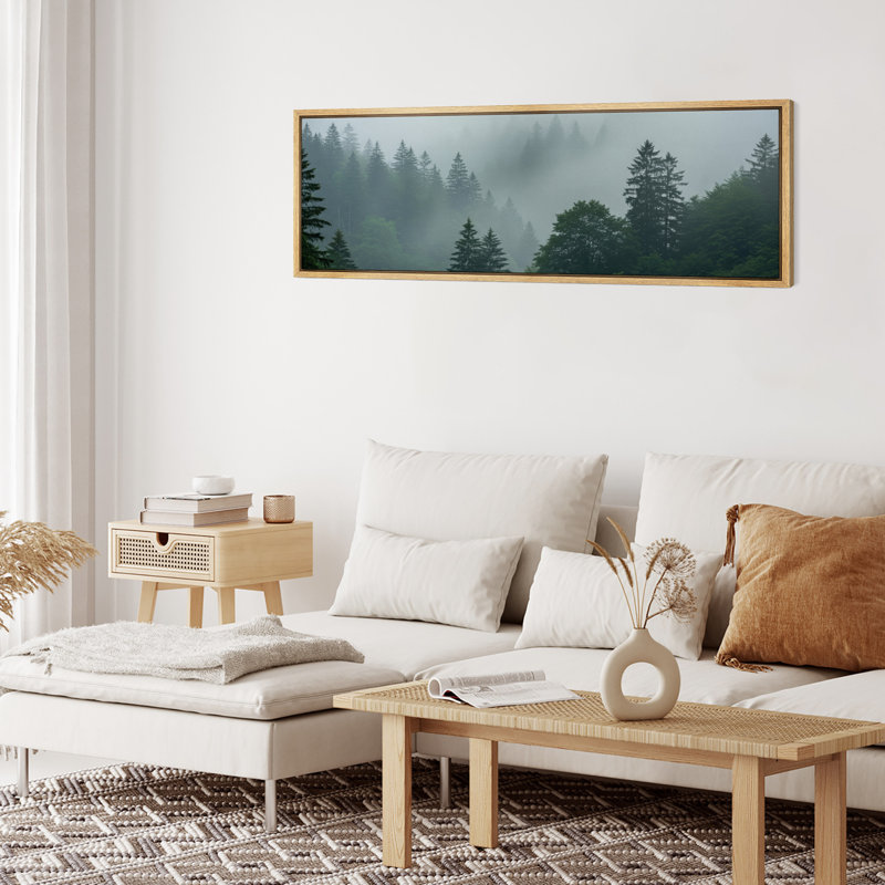 Art mural sur toile Foggy Evergreen Forest, Naturel