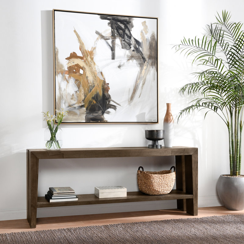 Troy 72" Solid Wood Console Table, Brown