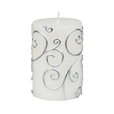 Bougie cylindrique sans parfum à volute