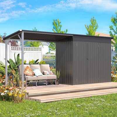 6'x4' Outdoor Open-sided Storage Shed