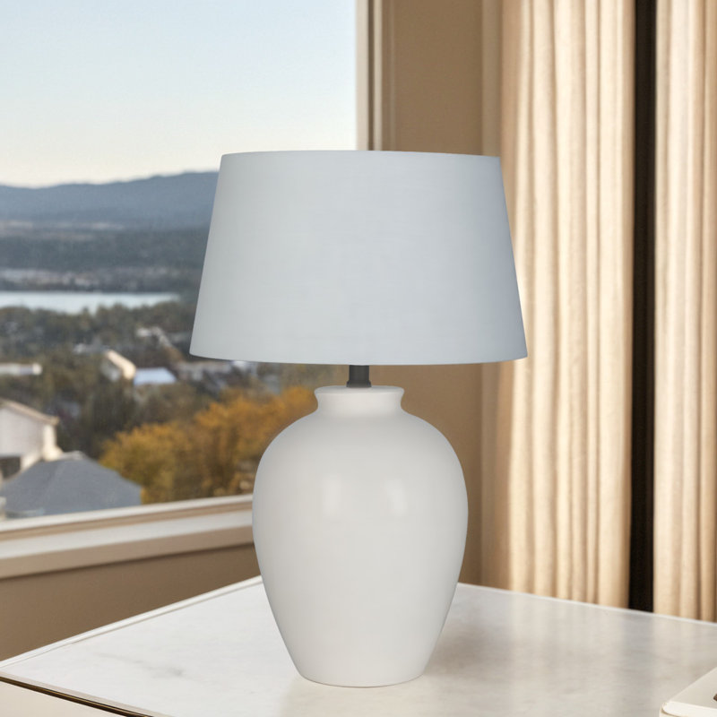 Lampe de table 27 po Coastal, ivoire