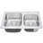 33.125'' L Double Bowl Stainless Steel Kitchen Sink-59135237