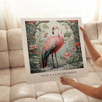 Animaux, reproduction d'art sans cadre William Morris Flamingo I Cottage