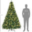 Arbre de Noël de 7 pi avec apparence réaliste, 700 blanc chaud, 2154 pointes, sapin complet facile à assembler et démontage pratique