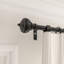 Matte Black Adjustable Curtain Pole Set-1832824060
